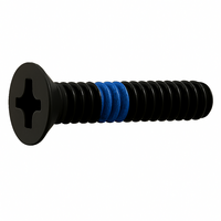 1/4-20 X 1 PHIL FLAT M/S BLK OX & WAX BLUE NYLON PATCH